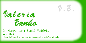 valeria banko business card